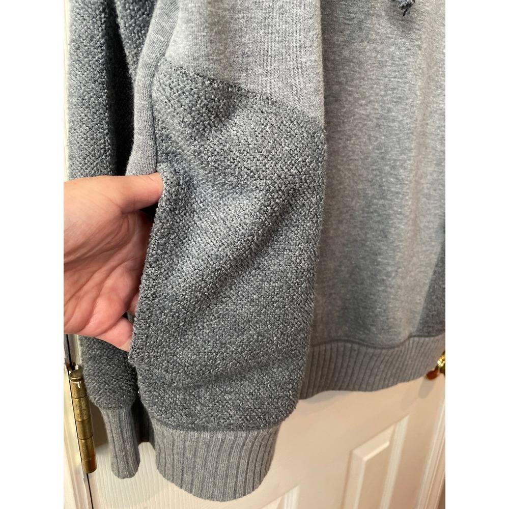 Aerie Hoodie Women XS Gray Mixed Texture Boucle Oversized Pullover Soft Cozy - Picture 5 of 15